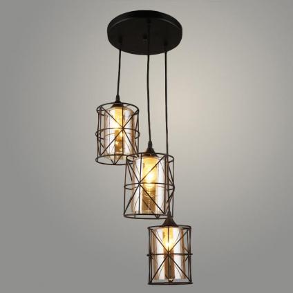 Подвес N3747/3HQ BK черный 3х40W E27 d310 h800, 24